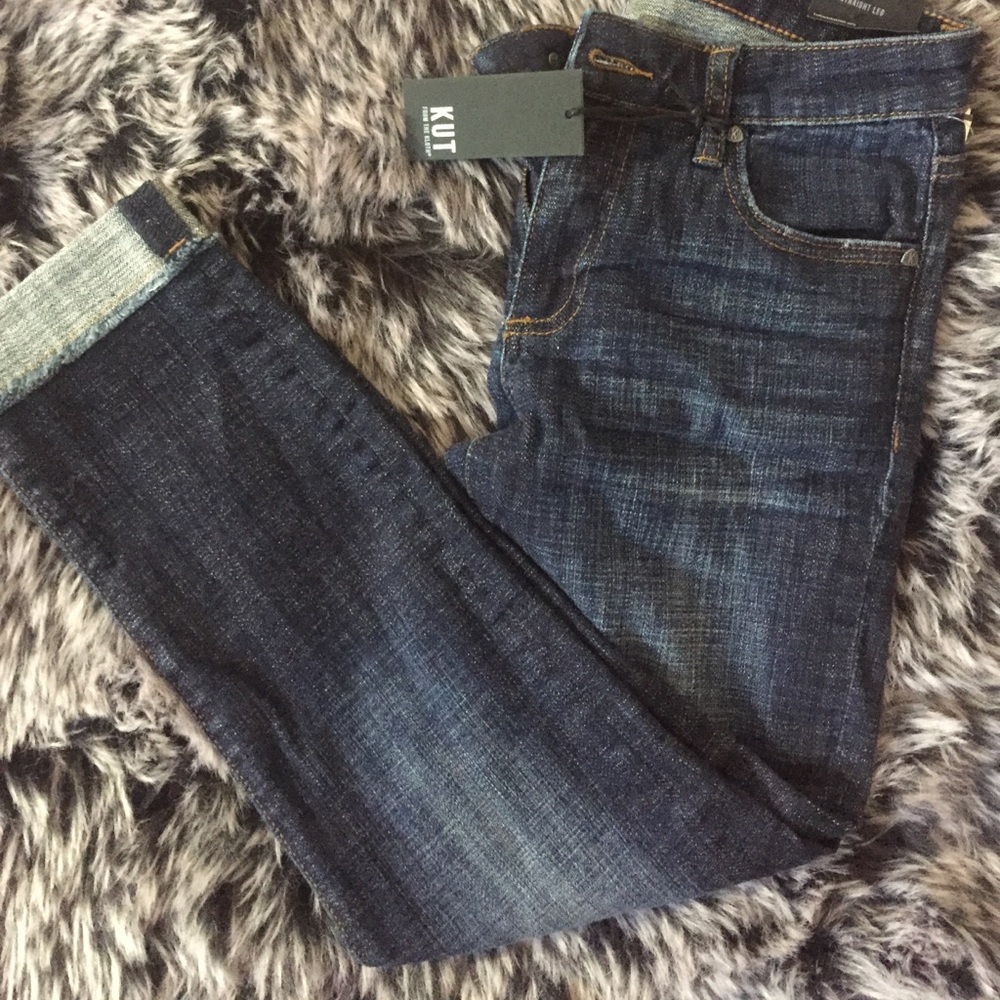 NWT kut cropped jeans